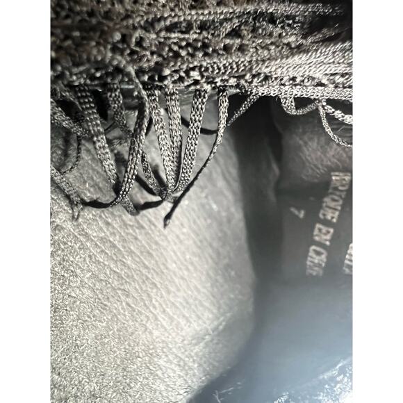 Jeffrey Campbell LF x JC Limited Edition Fringe Slip On Flat Sandals Black 7 - Picture 5 of 10